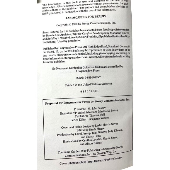 No Nonsense Gardening Guide "Landscaping For Beauty" Book By Garden Way Publishi - Picture 5 of 7